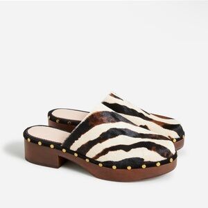 J.Crew calf hair Dakota Clogs Size 7